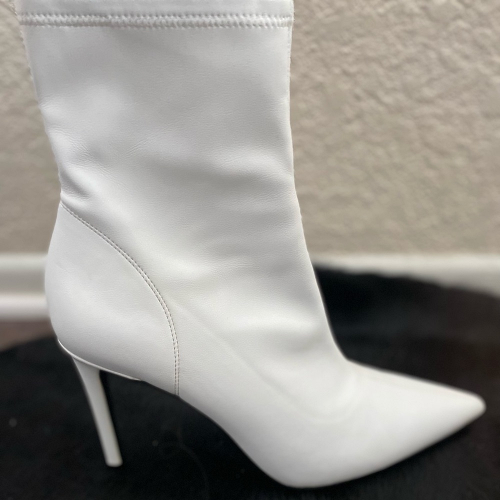 White Pleather Forever 21 Boots